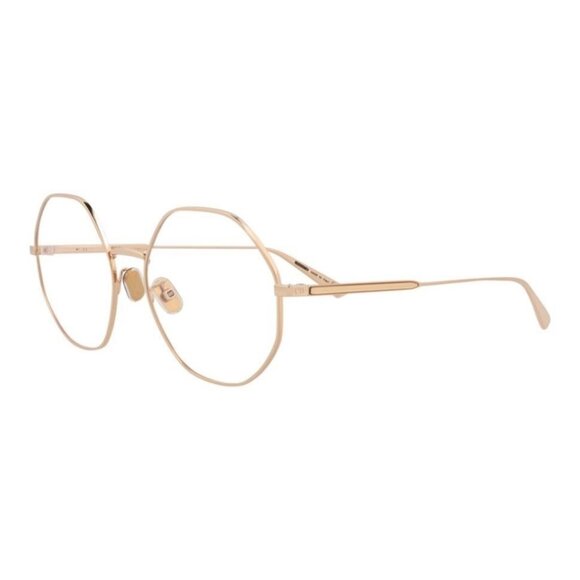 Dior Womens Round/Oval Gold Gold Transparent Fashion Designer Eyewear - Picture 1 of 4